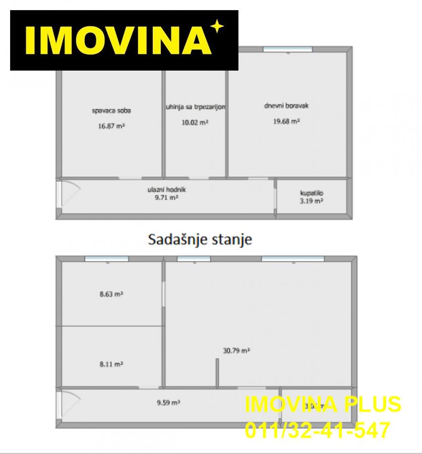 Zemun, Save Kovačevića - Mića Radakovića, 58m2