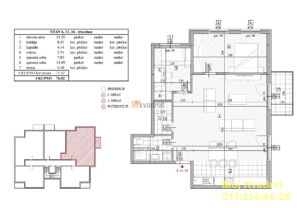Zvezdara, Cvetanova ćuprija - Predraga Tomića, 87m2