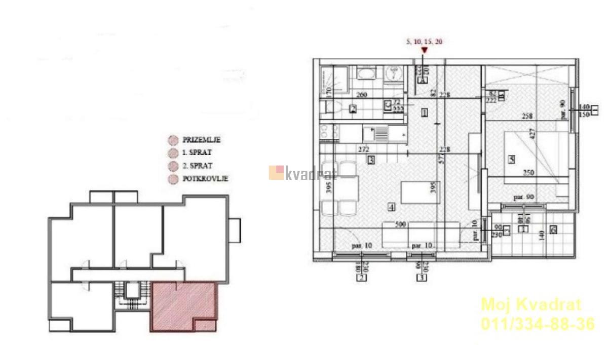 Zvezdara, Cvetanova ćuprija - Predraga Tomića, 63m2