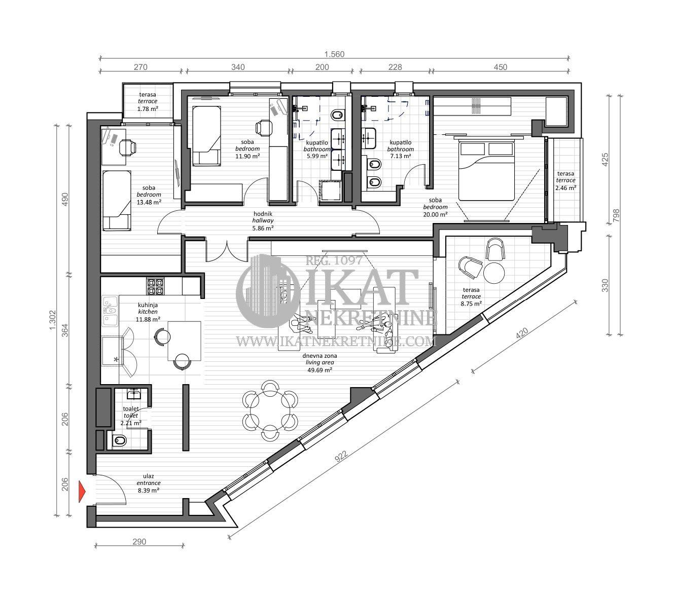 LUX novogradnja na Vračaru, Neimar 151,5m2 + pdv ID#4126