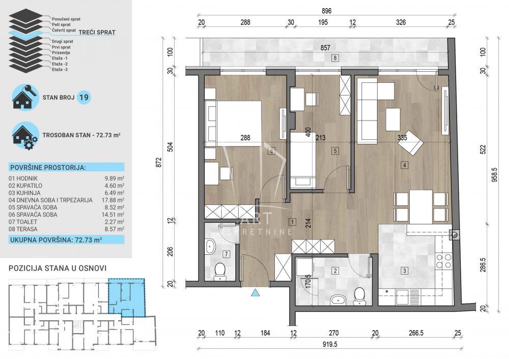 Trošarina, nvg, 72.73m2 ID#10433