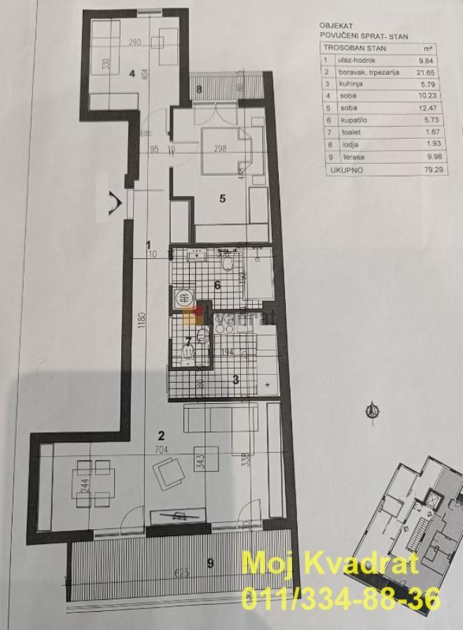 Zemun, Gornji grad - Cara Dušana, 79m2