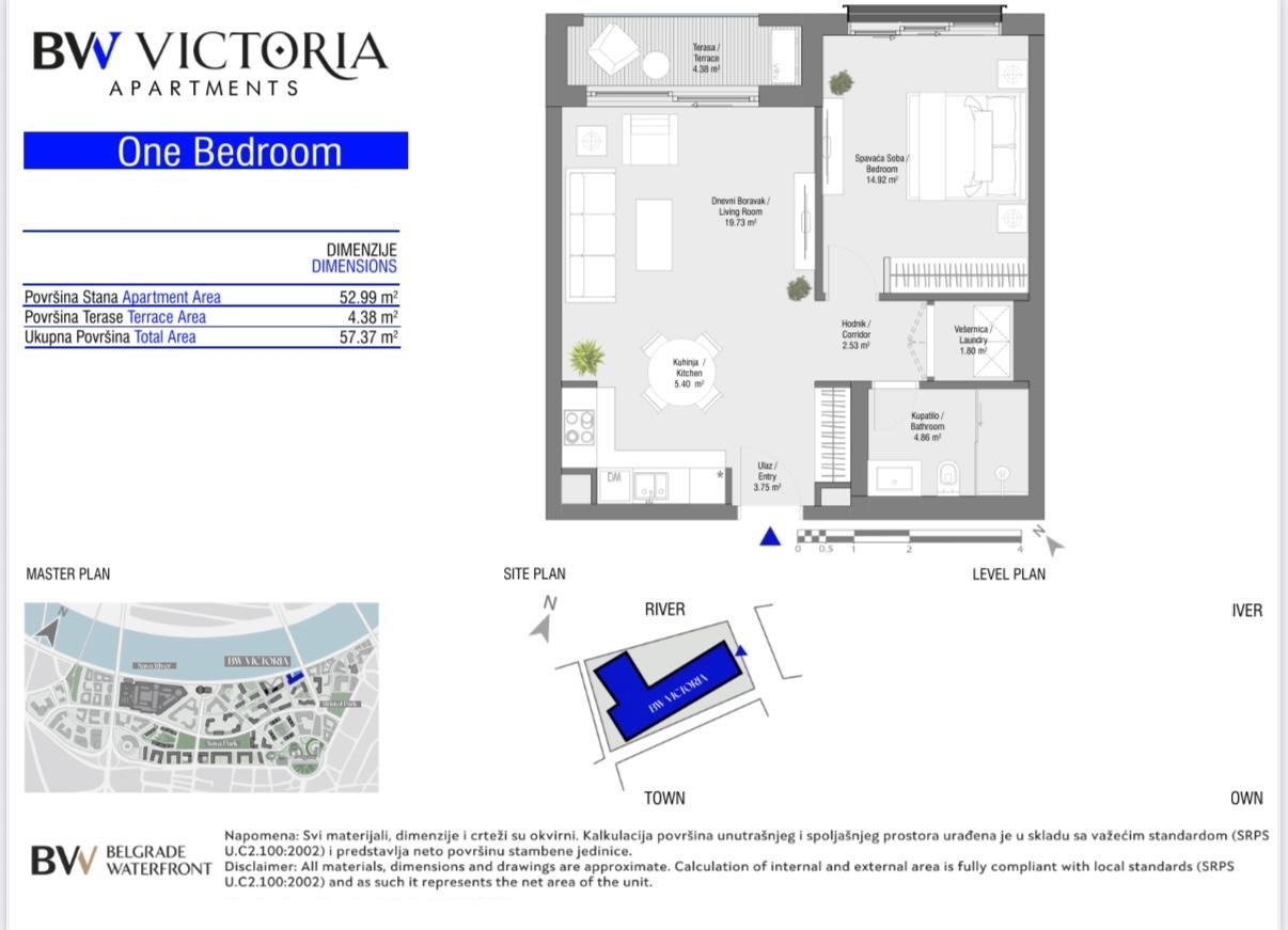 Prodaja dvosoban stan u izgradnji, 57m2, BW Victoria