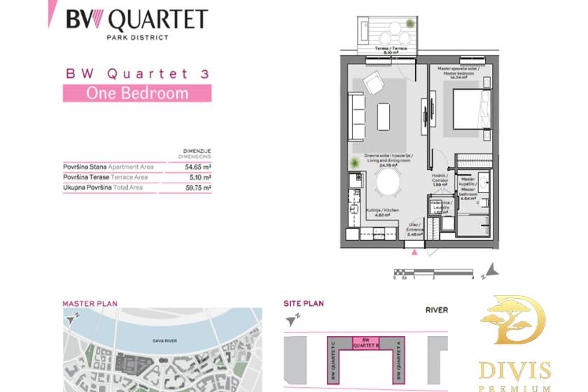 Prodajemo dvosoban stan, 60m2, BW Quartet 3