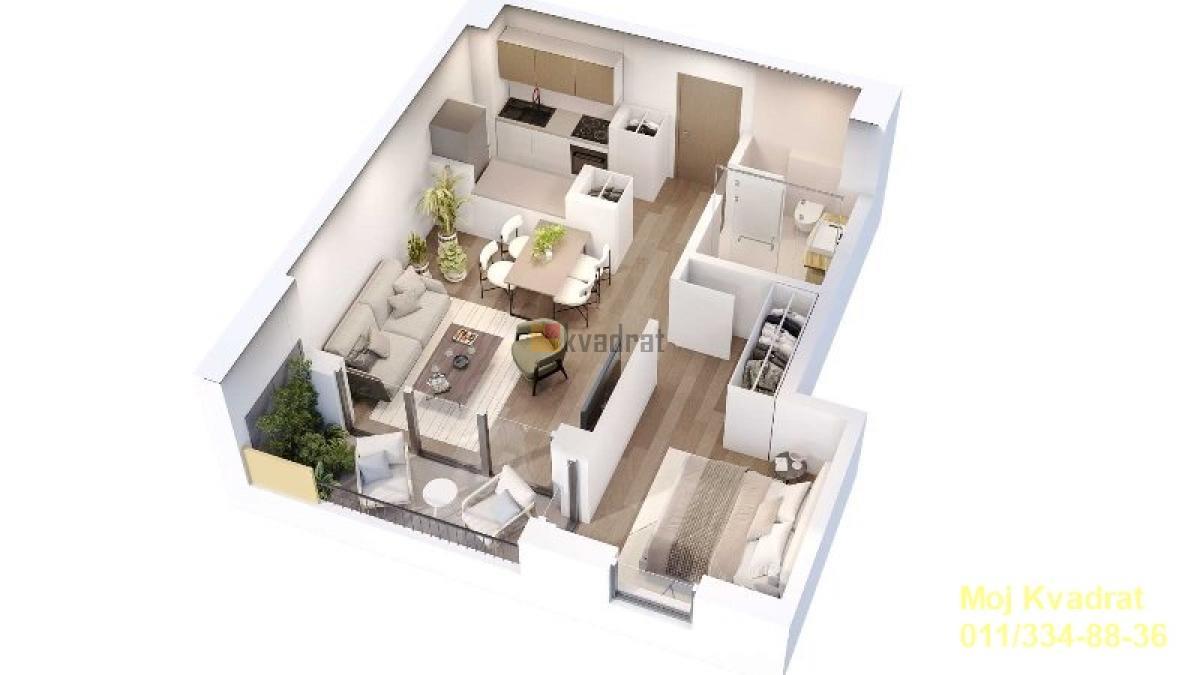 Zvezdara - Bulevar kralja Aleksandra, 46m2