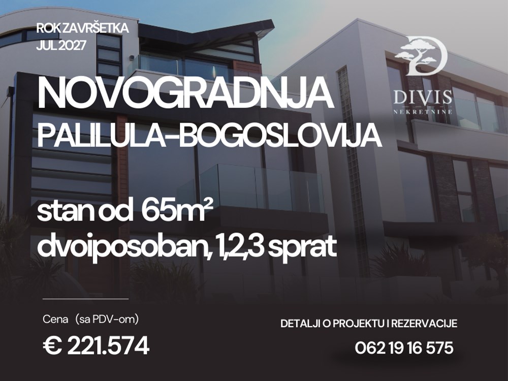 Dvoiposoban stan na Karaburmi, 65m2, u izgradnji
