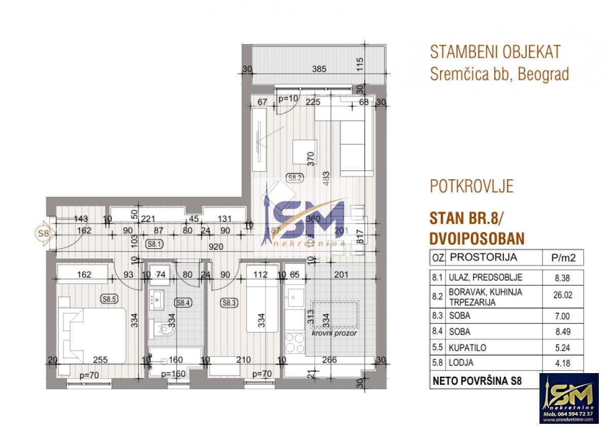 Sremčica, nov stan 60m2, Savršen Dom nadomak grada