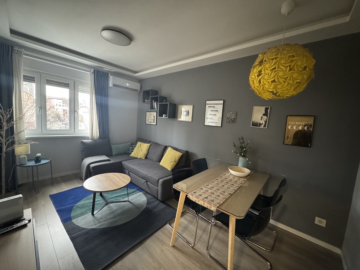 Renoviran stan 45m2,Profesorskaj kolonija, parking, namešten