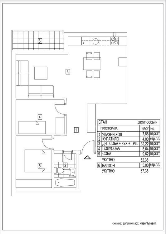 Novogradnja, mereno 67.35 m2 ID#13876