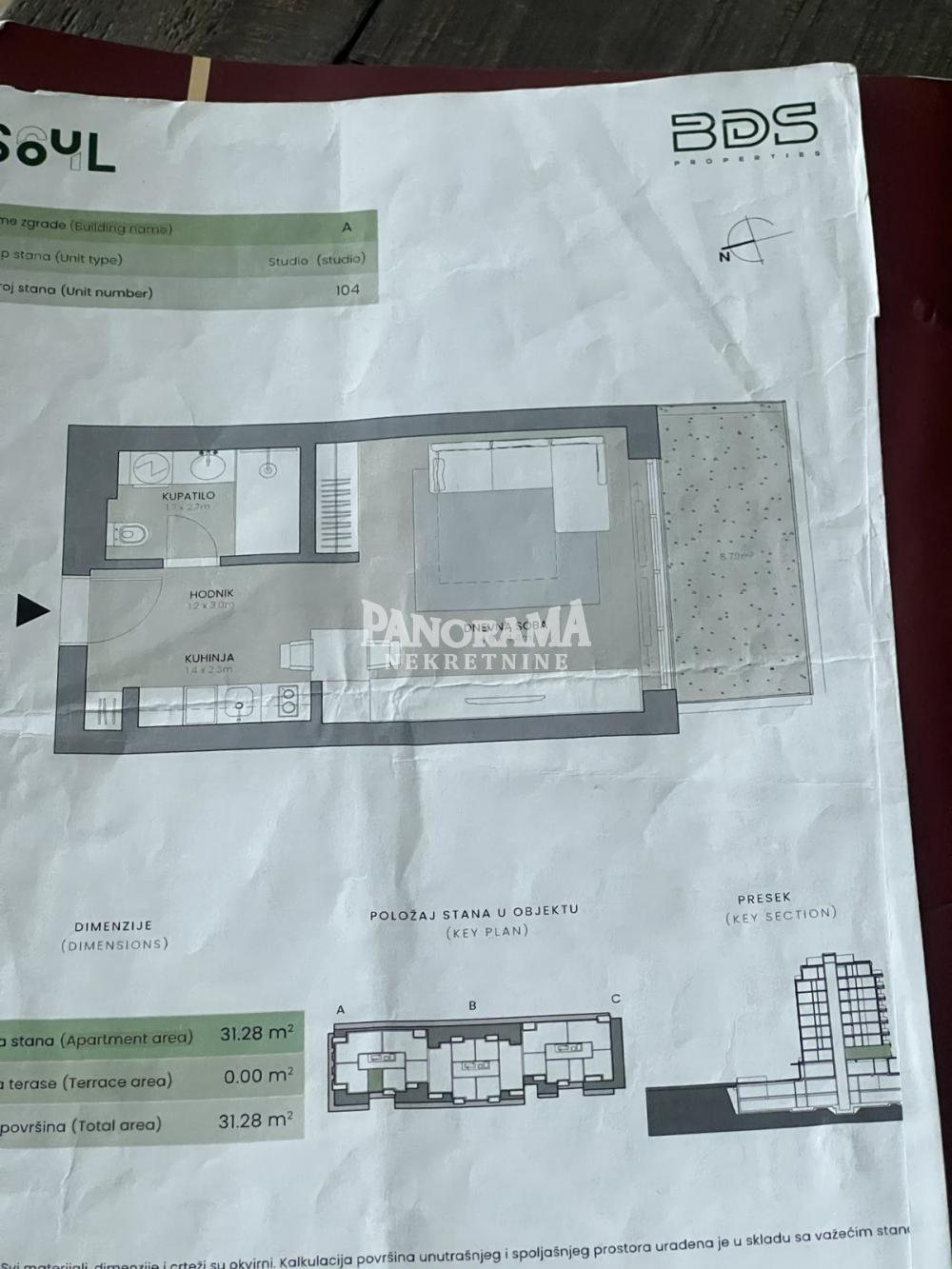 Studio  stan Soul  64 Novi  Beograd ,mir ,komfor i investici