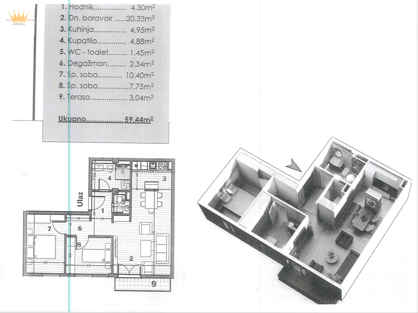 B.Brdo.,novogradnja kod Opštine Čukarica,2.5,59m2