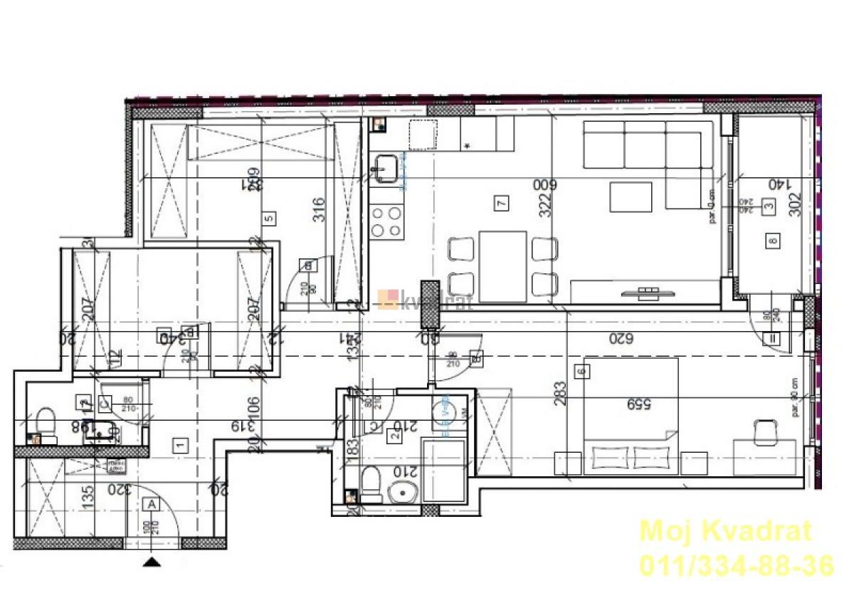 Voždovac, Autokomanda - Vojvode Stepe, 75m2