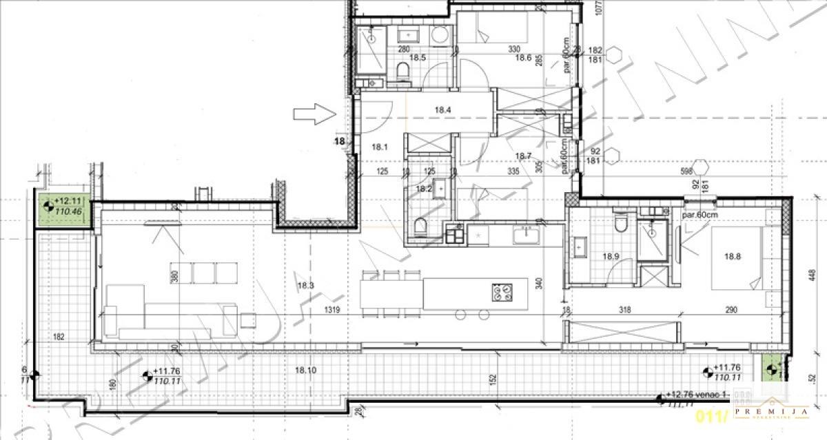 4.5, Ada moll, Karpoševa, LUX, 130m2