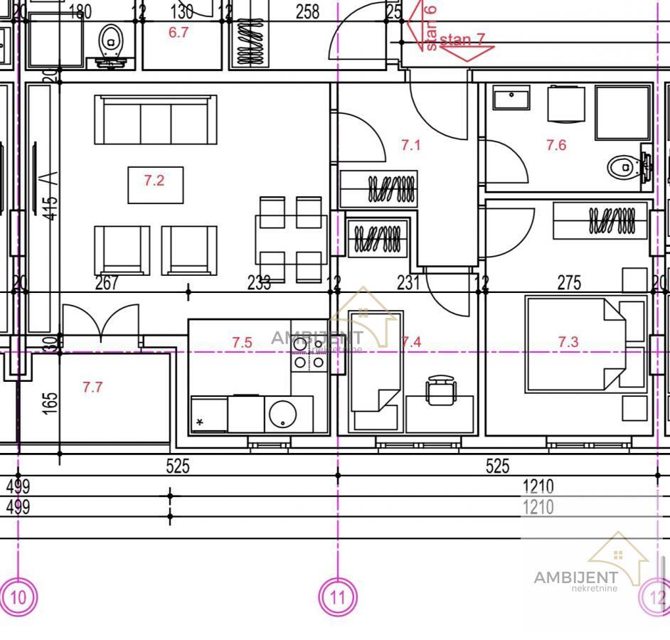 Dvoiposoban stan u izgradnji u Novim Banovcima, 57 m2