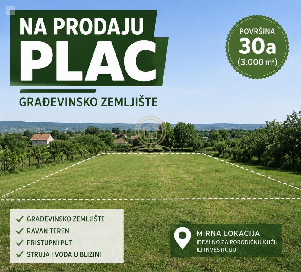 Na prodaju građevinski plac 30a – mirna lokacija idealna za kuću ili investiciju