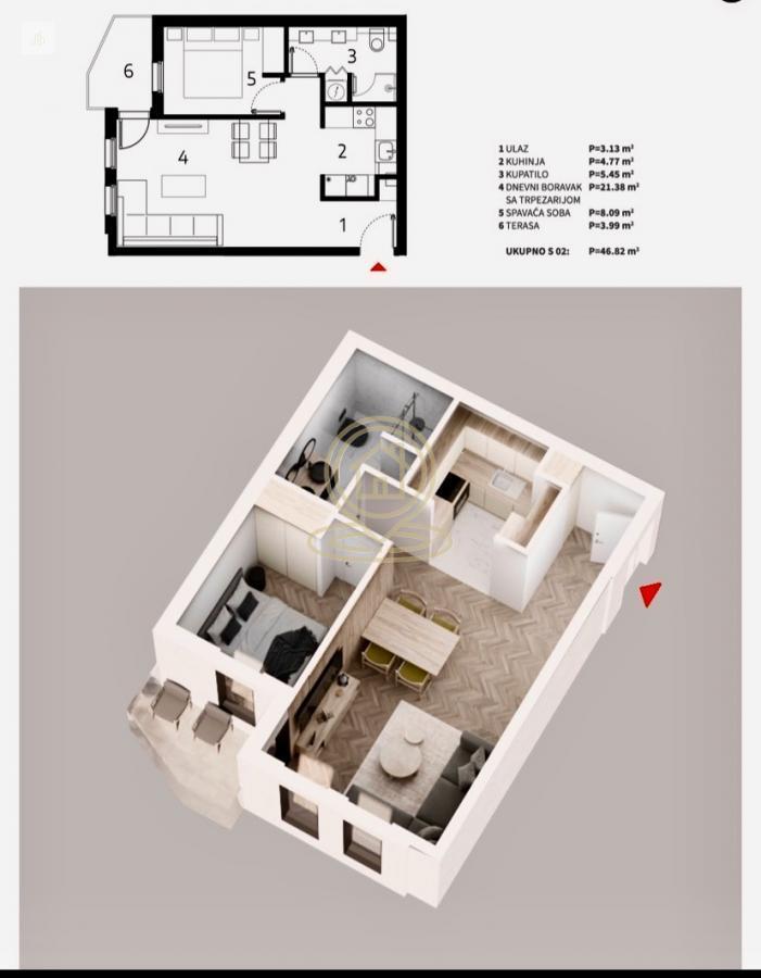 Savršen manji stan u luksuznoj novogradnji – 46m²