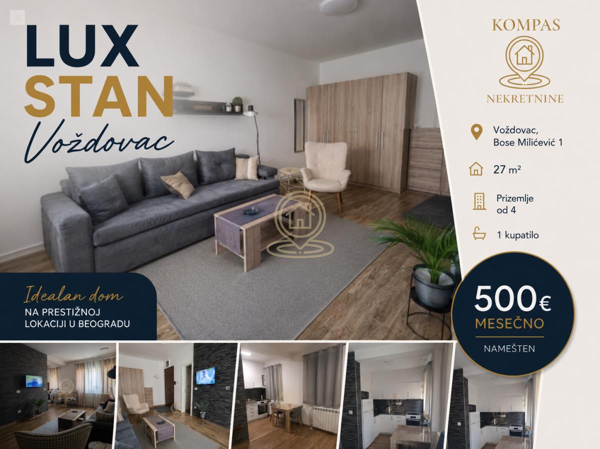 Dvosoban stan 27 m², Voždovac, Vojvode Stepe, prizemlje