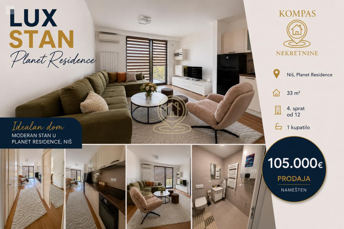 GARSONJERA U PLANET RESIDENCE – LUKSUZ KOJI DONOSI VREDNOST