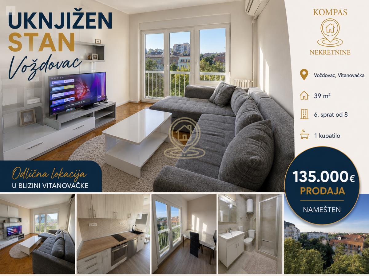 Uknjižen stan 39 m² u blizini Vitanovačke, Voždovac