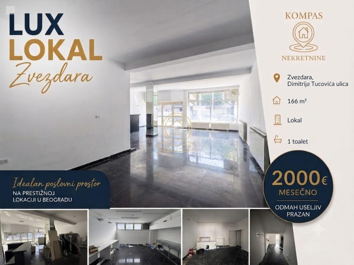 Lokal na prodaju, 166 m², Zvezdara, Dimitrija Tucovića