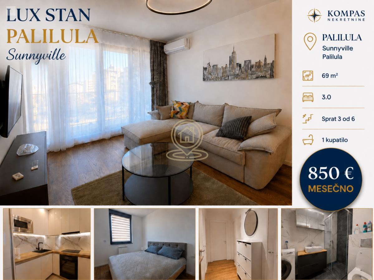 Kompletno opremljen 3.0 stan u Sunnyville Premium | 69 m2