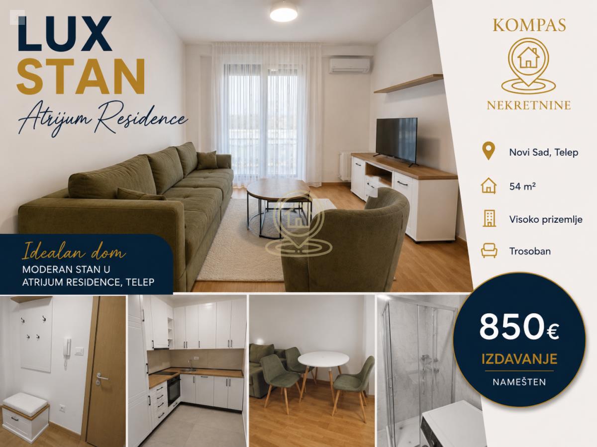 Trosoban stan 54 m², Telep, Novi Sad, visoko prizemlje