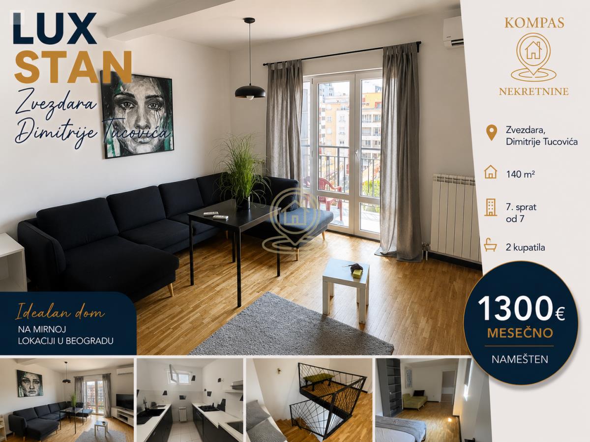 Dupleks sa sedam soba, 140 m², Vukov Spomenik, Zvezdara