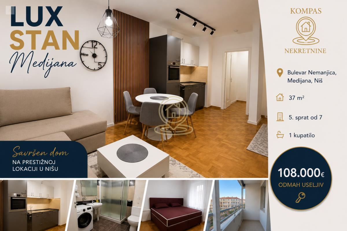 Svetao i funkcionalan stan kod Delta Planet – 37m², odmah useljiv