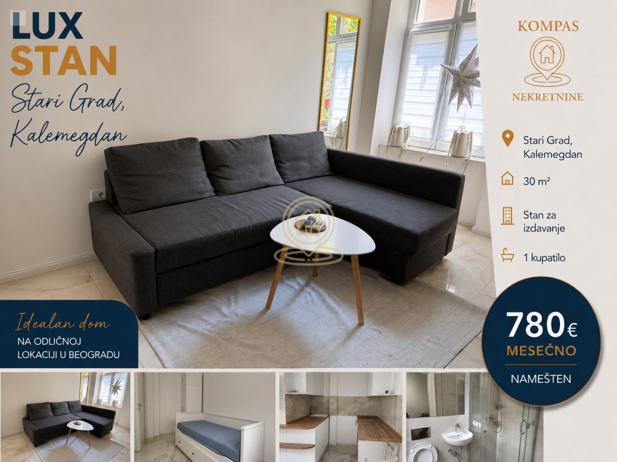 Dvosoban stan 30 m², Kalemegdan, Stari Grad, Beograd