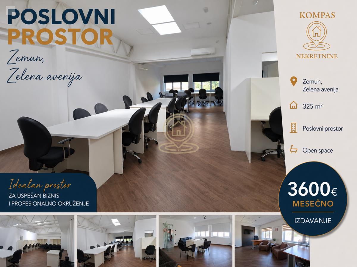 Poslovni prostor 325 m², Zemun, Zelena avenija