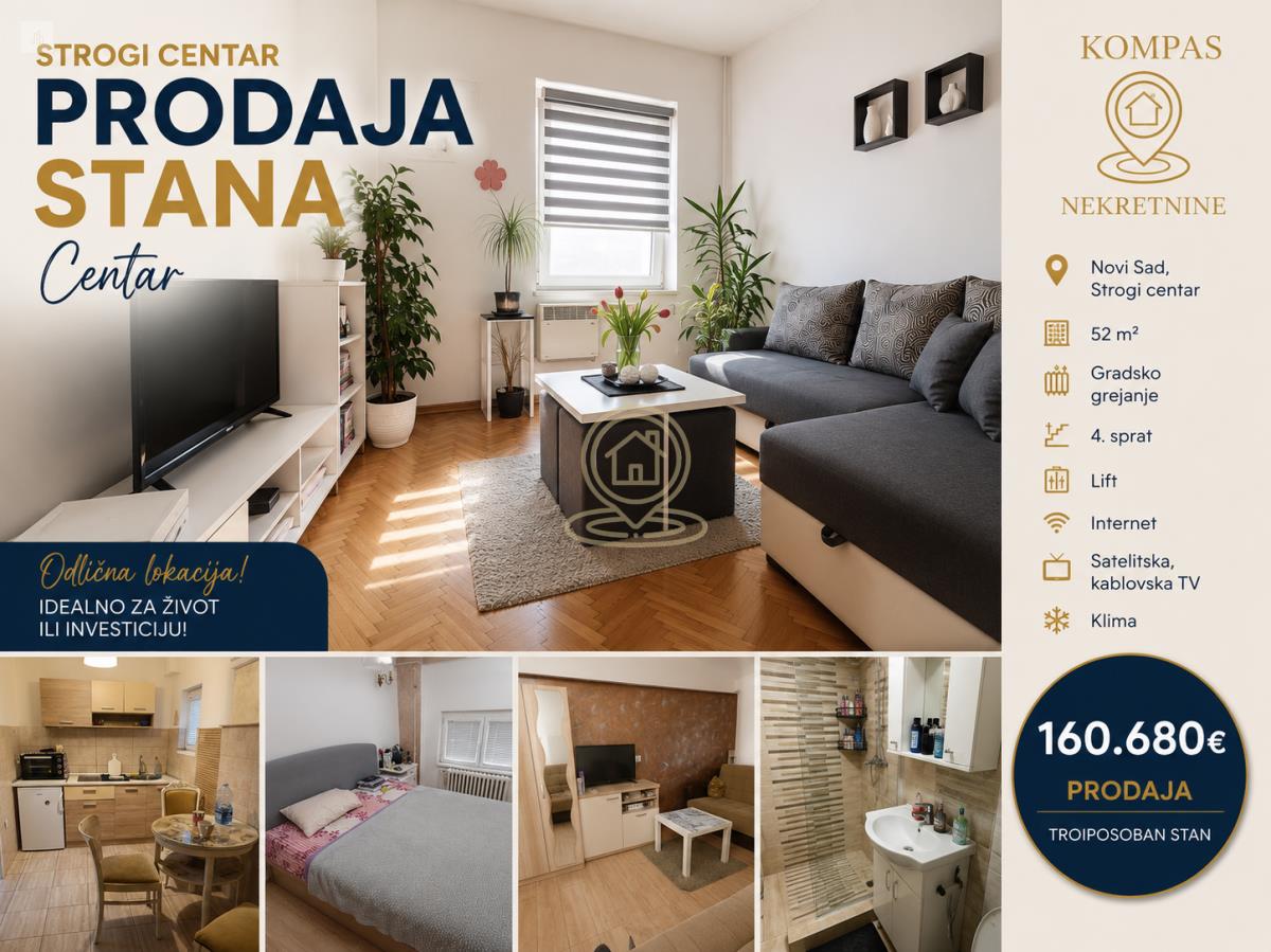 Prodaja, Stan, Novi Sad, Centar