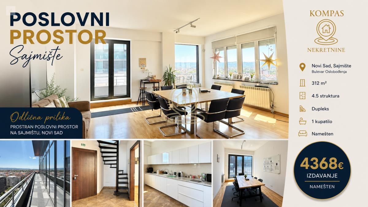 Poslovni prostor Dupleks 312 m², Sajmište, Novi Sad