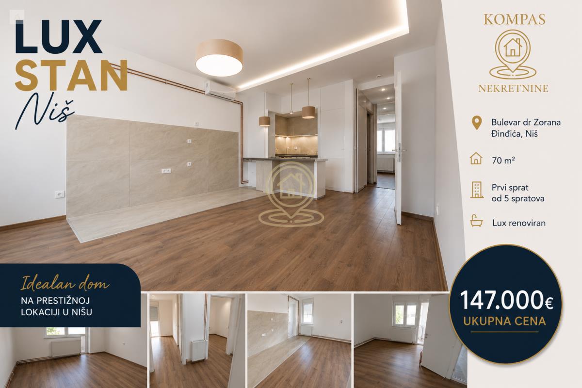 Na prodaju kompletno renoviran 2.5 stan na Bulevaru Zorana Djindjica