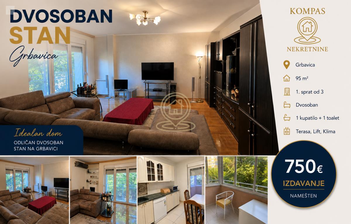 Dvosoban stan 95 m², Grbavica, Novi Sad, 1. sprat