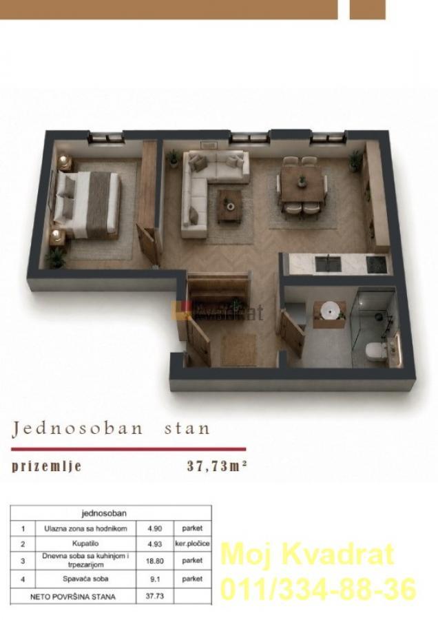 Zvezdara - Učiteljsko naselje, 38m2