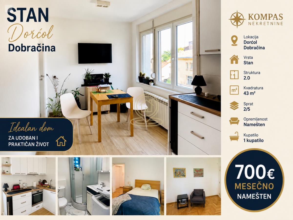Dorćol – renoviran 2.0, 43m2