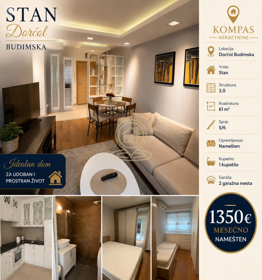 Dorćol – luksuzan 2.5 sa 2 garažna mesta
