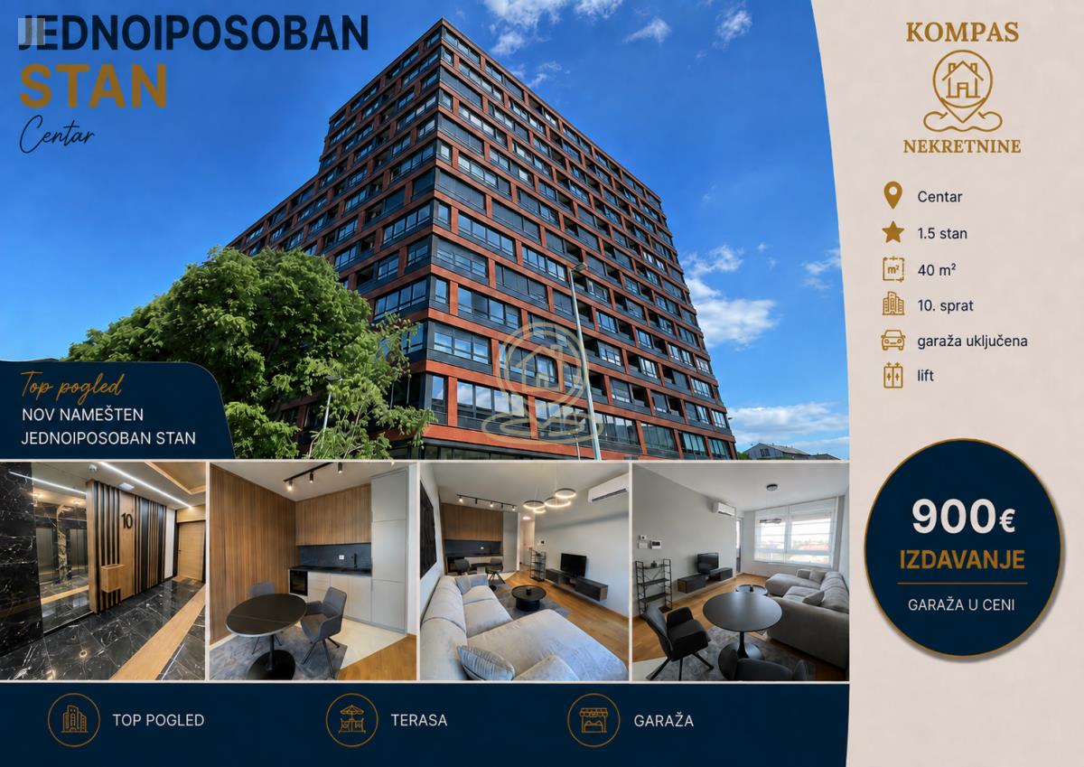 Jednoiposoban stan 40 m², Centar, Novi Sad