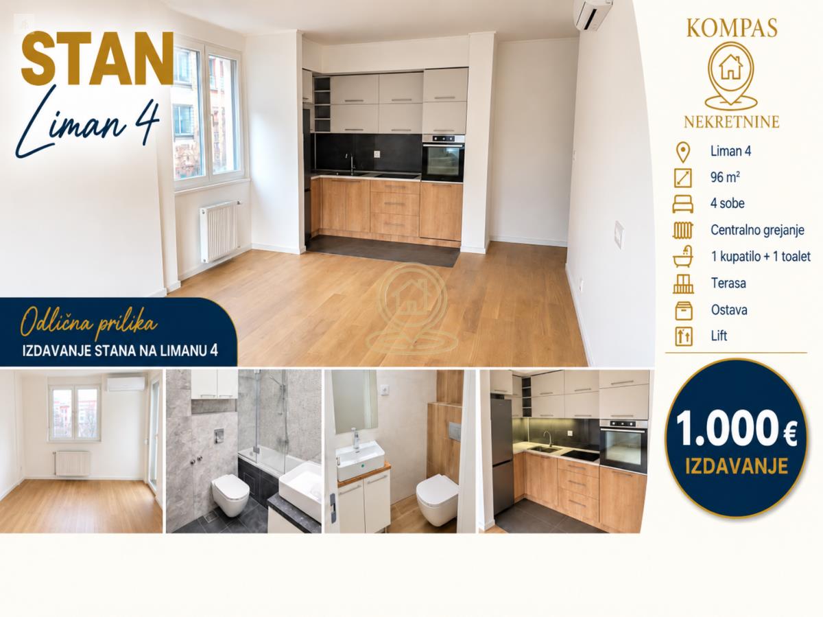 Četvorosoban stan 96 m², Liman 4, Novi Sad pet friendly