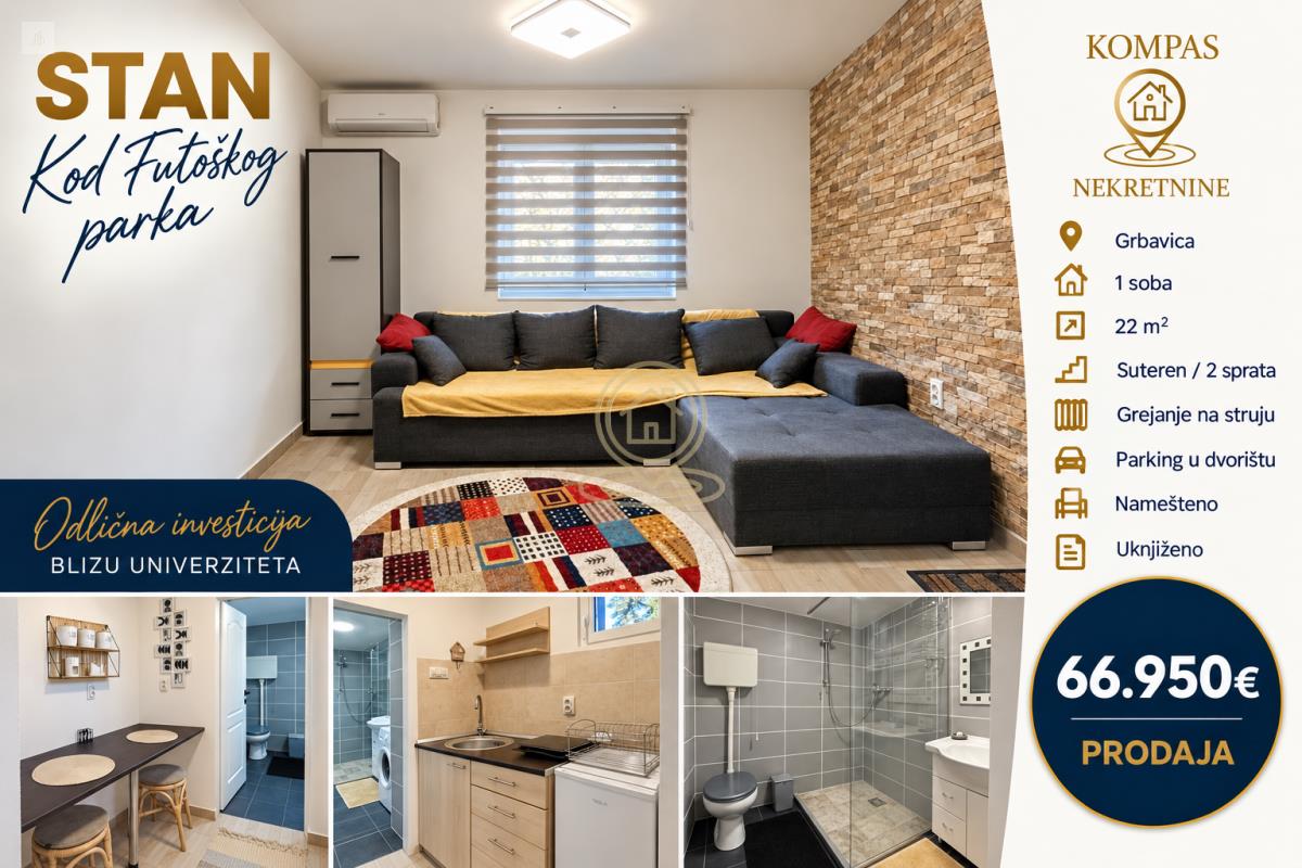 garsonjera 22m2 polusuteren