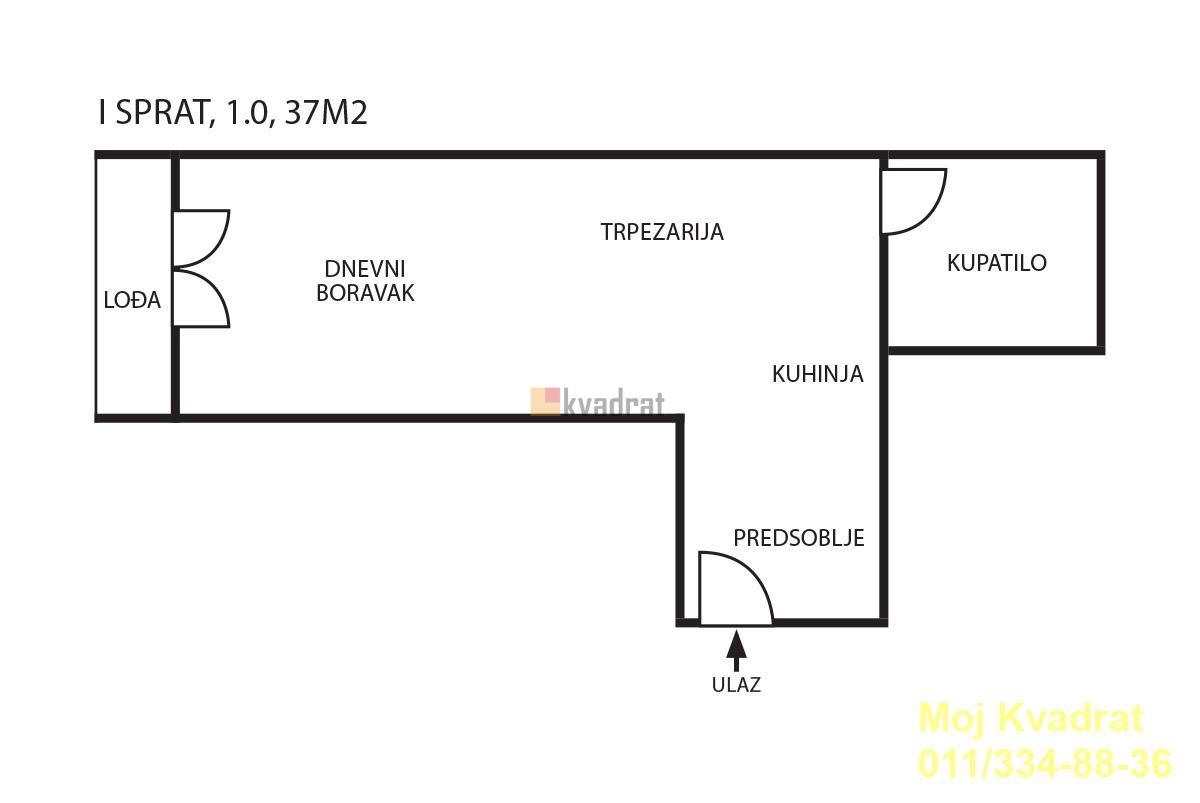 Zvezdara - Cvetkova pijaca, 37m2