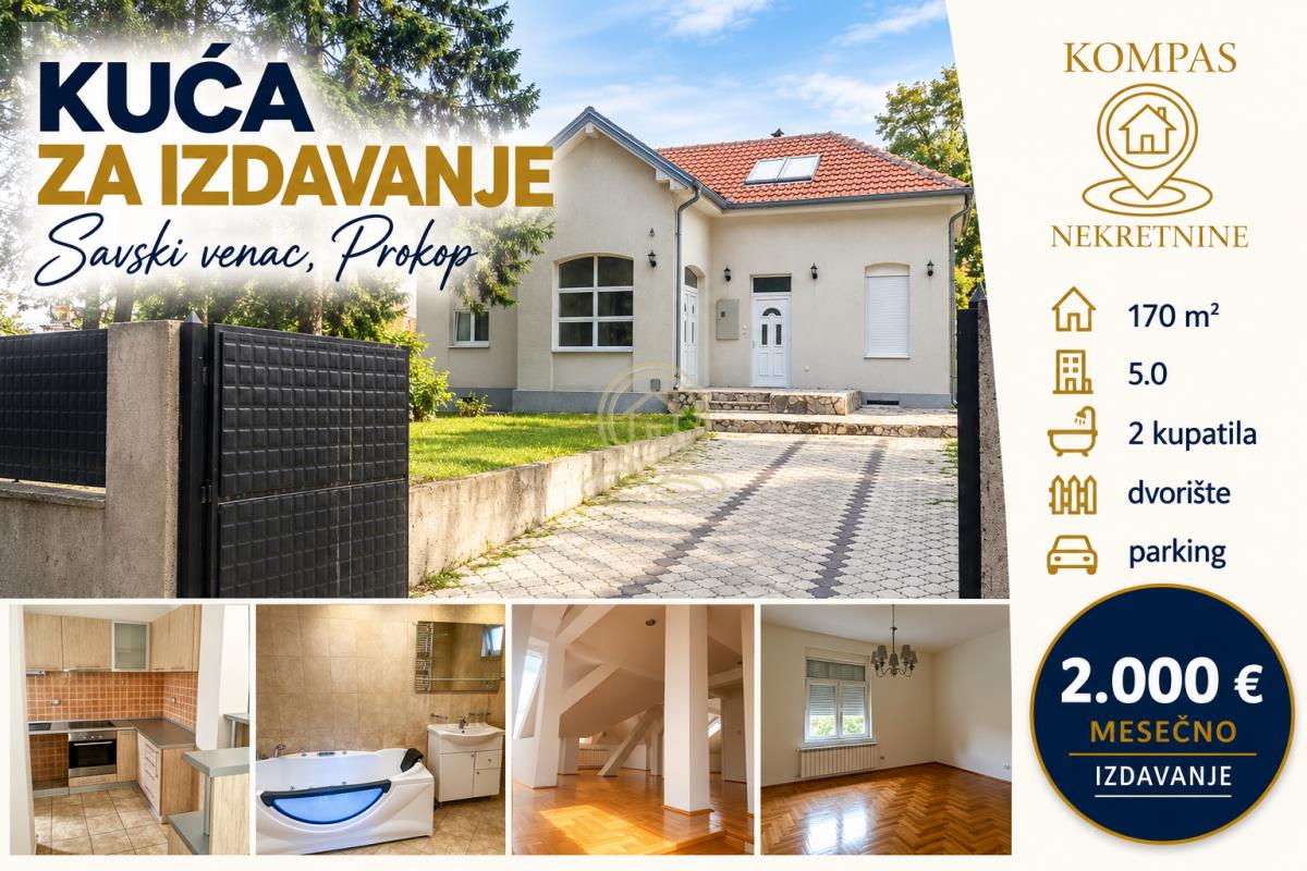 Kuća 170 m², 5.0, Savski Venac, Beograd