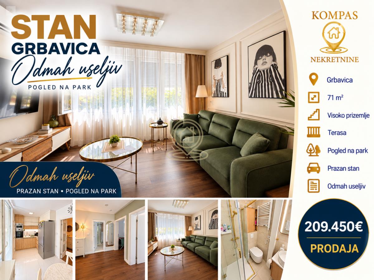 Prodaja stanova Novi Sad-Grbavica 71m2 209.450€