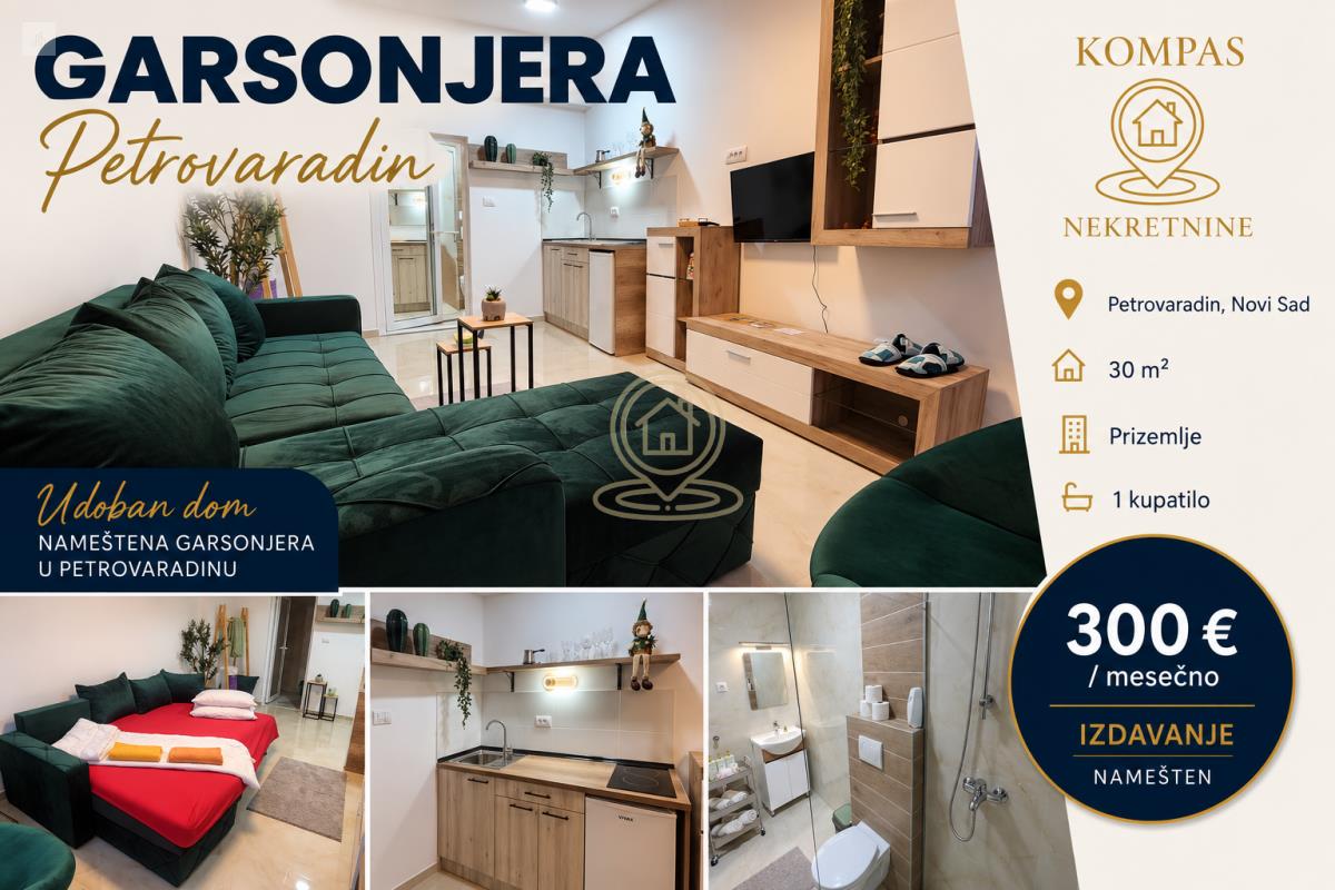 LUX Garsonjera u Petrovaradinu, Novi Sad, 30 m²