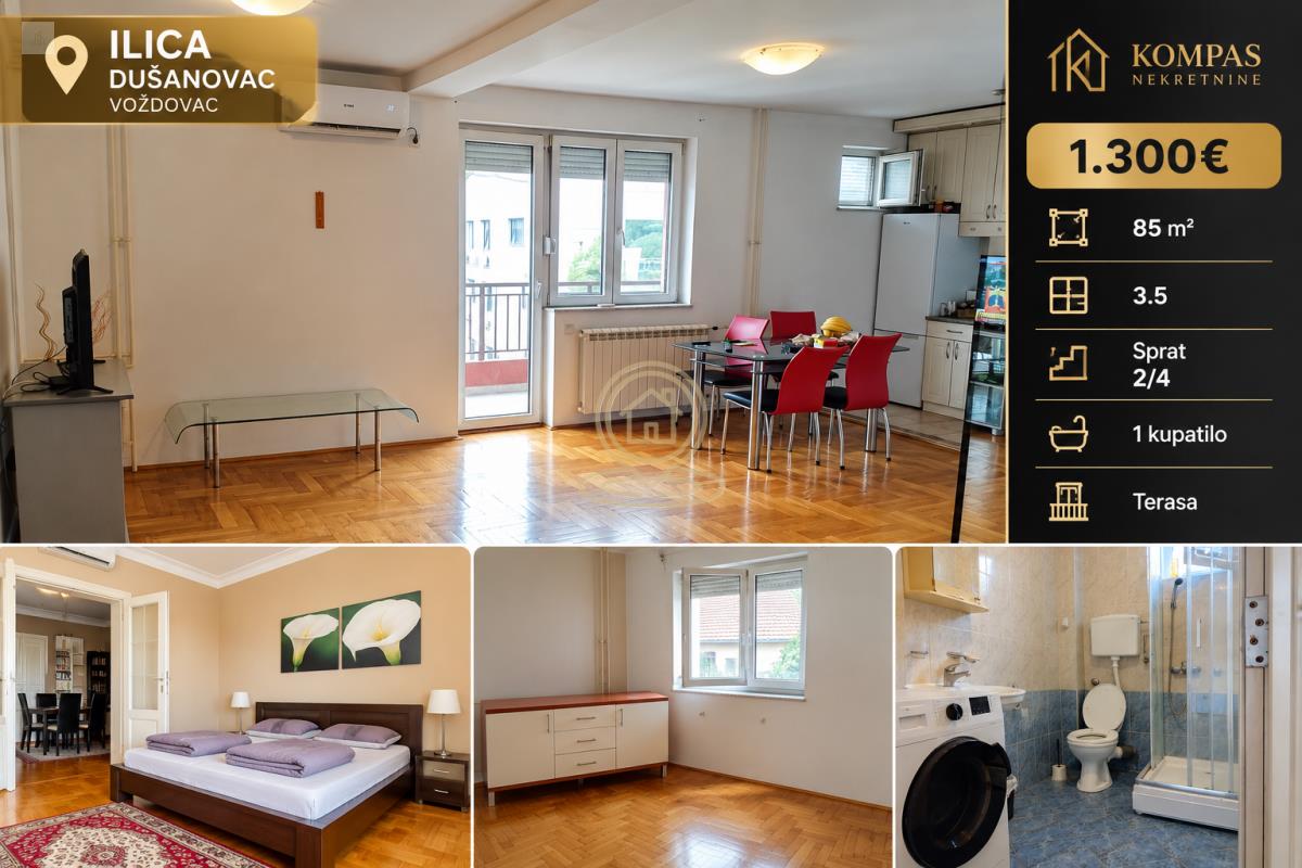 Voždovac, FON – 3.5-soban stan, 85 m², 1. sprat