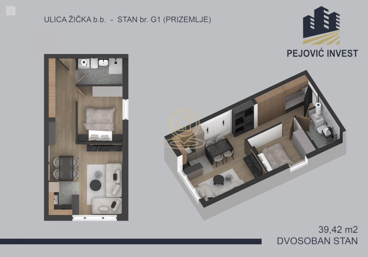 Stan 41 m², 1.5 soban, Adice, Novi Sad